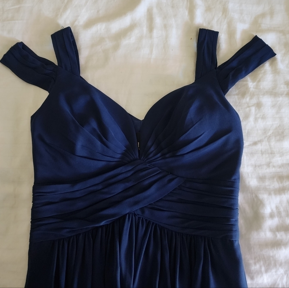 Bariano Ocean Of Elegance Navy Blue Maxi Dress size XS - Picture 5 of 5